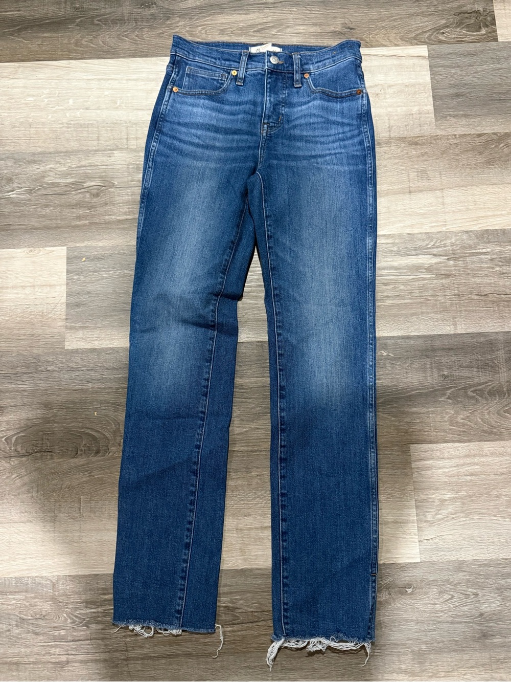Madewell Straight-Leg Jeans in Dark Blue Wash